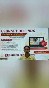 CSIR NET Chemical Science Online Classes Dec. 2026 #csirnetchemistry #chemistry #csirnet