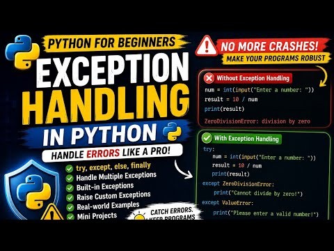 Python Exception Handling Explained for Beginners | try, except, else & finally 🐍