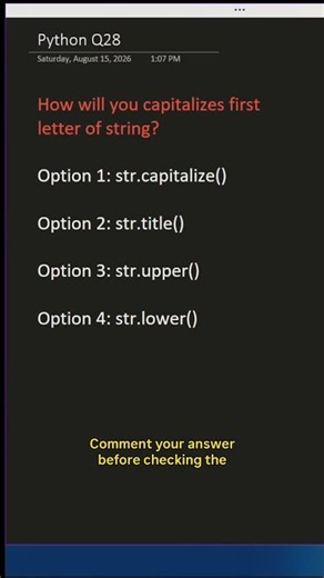 🐍 Python MCQ Challenge!