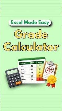How to Create an Automatic Grade Calculator in Excel 📊