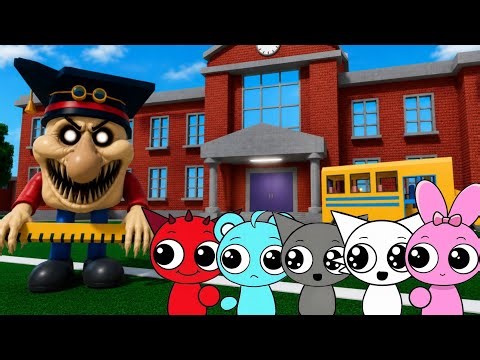 Sprunki Baby Raddy, Sky, Gray, Wenda & Pinki Played Epic School Escape Obby in ROBLOX