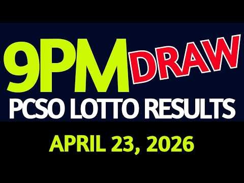 Lotto Result Today 9pm draw April 23, 2026 Thursday PCSO