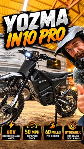 Yozma IN10 Pro Electric Dirt Bike ⚡ 50 MPH E-Bike With Reverse!