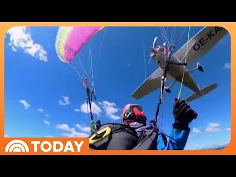 Video: Paraglider Gets Clipped by Airplane Over the Austrian Alps