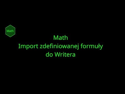 LibreOffice Math Import zdefiniowanej formuły do Writera