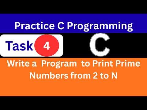 C Program to Print Prime Numbers from 2 to N|Nested For Loop|Practice C Program |