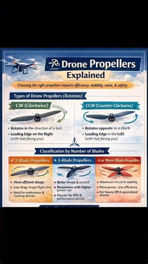 Drone Propellers ExplainedChoosing the right propellers impacts efficiency, stability,noise,& safety