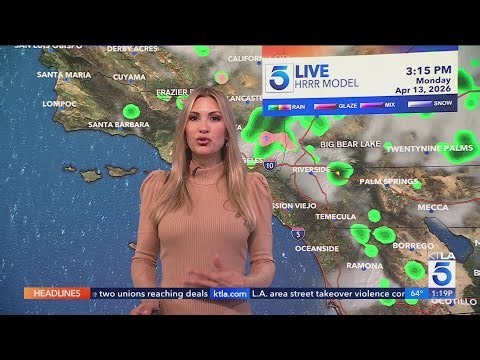 Southern California still seeing pockets of light rain. Timeline here