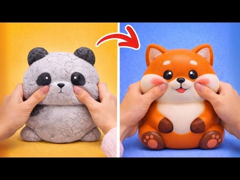 🤩 Old Squishies Makeover! Don’t Throw Them Away 😲