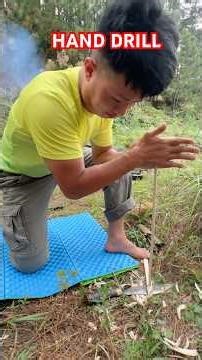 How to make fire with the hand drill method #primitiveskills