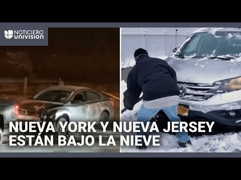 Accidentes y autos enterrados en la nieve: imágenes del azote de poderosa nevada al noreste de EEUU