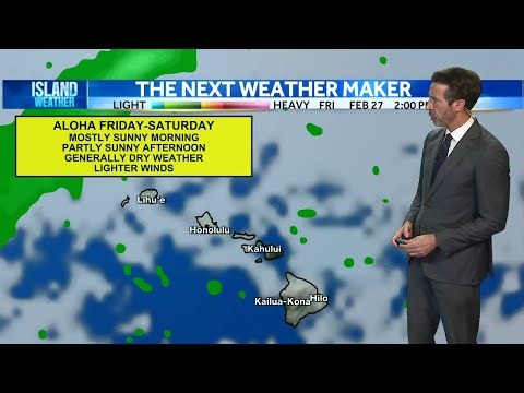 Aloha Friday Weather Forecast | Partly sunny afternoons and lighter winds