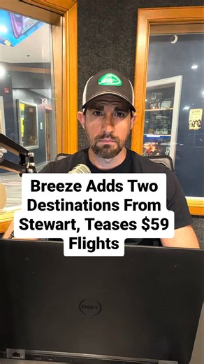 Breeze Adds Two Destinations From Stewart, Teases $59 Flights