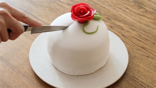 I ditched marzipan: white princess cake