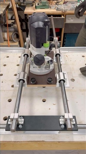 Router Flattening Jig with Linear Rails
