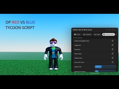 [OP] Roblox Script: Red VS Blue Tycoon | Teleports, Aimbot, Bullet Prediction, & Much More!