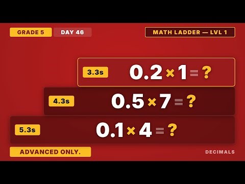 Subtracting Decimals | Grade 5 Math Ladder Level 1 (Day 46/365)