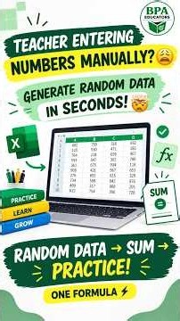 😩 Still typing random numbers manually into Excel practice worksheets?