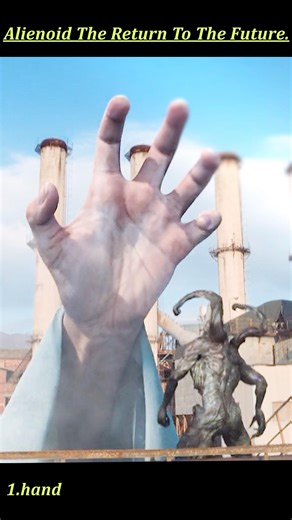 Alienoid The Return To The Future (2024) | Giant Hand Strikes – Blade Enlarges to Finish the Alien