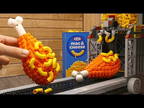 ULTIMATE Cheesy LEGO Chicken Mac & Cheese Recipe | StopMotion Cooking ASMR