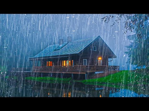 Pioggia Rilassante per Dormire - Cadere facilmente in Sonno Profondo con forti Piogge nella foresta