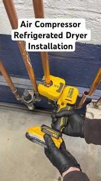 Air Compressor Refrigerated Dryer Installation using ‪@dewalttv‬ tools #aircompressor