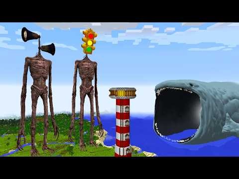 SURVIVING FROM THE BLOOP, SIREN HEAD AND TRAFFIC HEAD in Minecraft - Gameplay