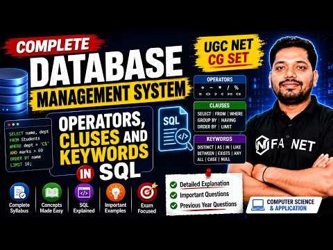 Database Managment System | Operators, Cluses and Keywords in SQL | Computer Science and Application