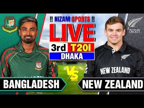 🔴Live: BAN vs NZ | Bangladesh vs New Zealand | 3rd T20I | Live Cricket Score & Commentary