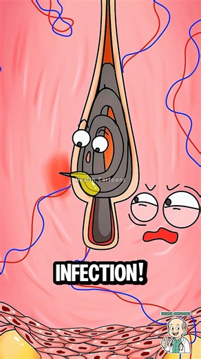 When Hair Goes Rogue: The Ingrown Saga 😱 #shorts #science