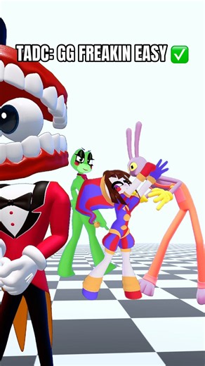 TADC GG Freakin Easy: Pomni 😘 Jax 😳 Ribbit 🤬 #theamazingdigitalcircus #tadc #vrchat