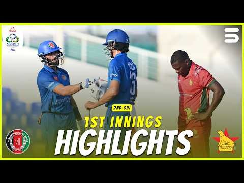 1st Innings Highlights | Afghanistan vs Zimbabwe | Match 2 | ODI Tri-Series 2026 | M9R1K