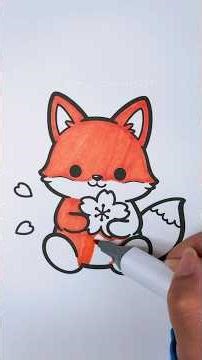 Cute Fox Coloring ASMR 🦊 | Satisfying Marker Sounds ✨ No Talking