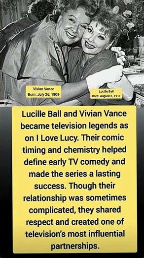 Lucille Ball & Vivian Vance: The Legendary Duo Who Made TV History