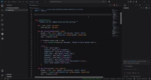 Built a small Weather App in Python during my MCA coursework — nothing fancy, just wanted to properly understand API integration. It pulls live weather + a 5-day forecast using the OpenWeatherMap… | Raushan Kumar Singh