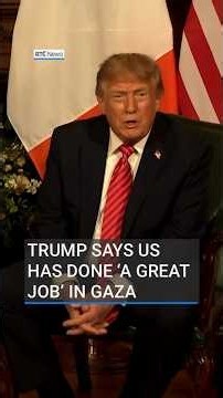 Trump says US has done ‘a great job’ in Gaza #RTÉNews #donaldtrump