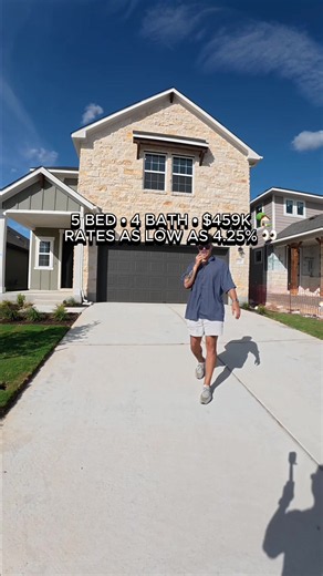 🏡 5 bedrooms. 4 bathrooms. Rates in the 4s. AND it’s move-in ready. 👀 This Pflugerville new build is listed at $459K with nearly 2,450 sq. ft., an open-concept layout, gourmet kitchen, and plenty of room for the whole crew. The builder is currently offering financing incentives as low as 4.25% on qualifying FHA/VA loans and 4.99% conventional. 🔑 📍 Pflugerville, TX 💰 $459K 🛏️ 5 Bed | 🛁 4 Bath 📐 ~2,450 Sq. Ft. 🚚 Ready now DM me “5 BED” for pricing, incentive details, or a private tour. Ra