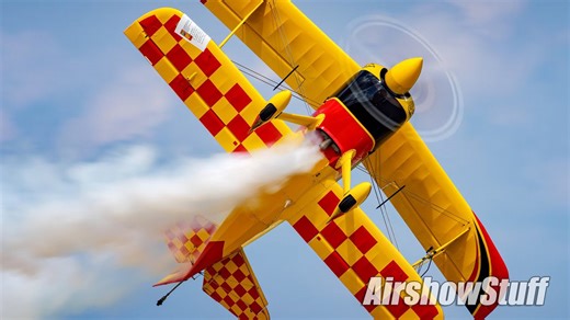 Watch a 1,000+ HP biplane flip just feet above the ground – no margin