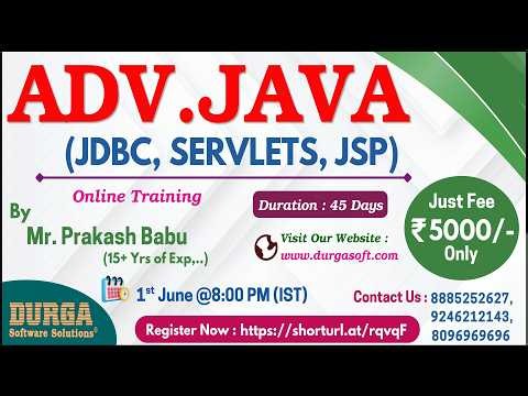 ADV. JAVA Online Training @ DURGASOFT