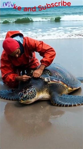 Sea Turtle Rescue | Removing Painful Barnacles to Save a Life #Animalrescue #rescue #reel #animal