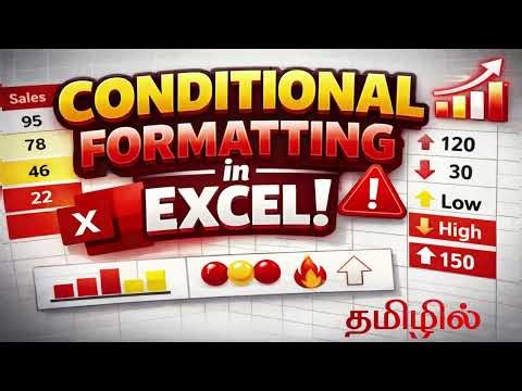 Conditional Formatting in Excel Tamil | Step by Step with Real Examples