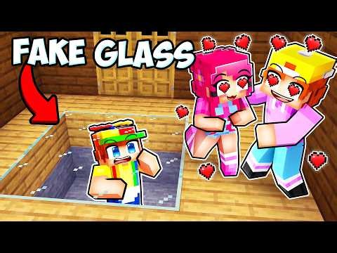 Using ONE WAY Glass to Find My Friend’s SECRETS in Minecraft!