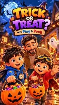 Trick or Treat History #kids #animation #cartoon #pingandpong #kidslearning #educationalshorts