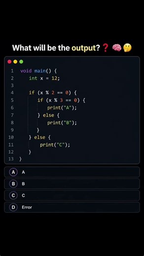 Dart If-Else Challenge | Can You Guess the Output? 🤔 #dart #flutter