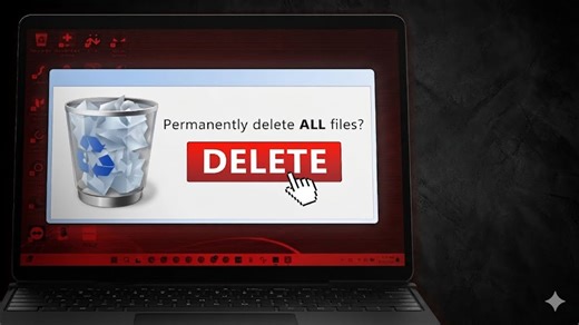Watch what happens when we delete thousands of files from evil scammers