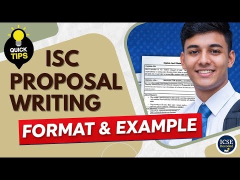 ISC Proposal Writing for Class 11 &12 | ISC 2026 | Format, Examples & Writing Tips| @ICSEDecoded #yt