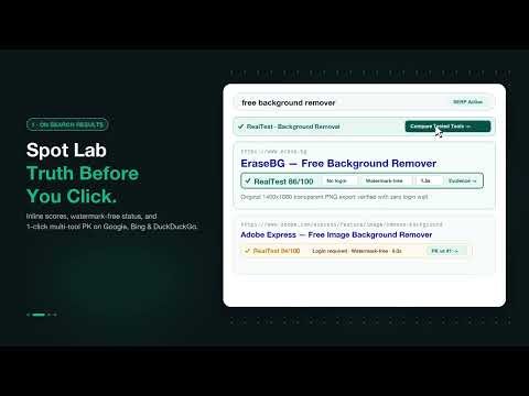 RealTest Browser Companion — Lab-Verified AI Tool Scores & 1-Click PK