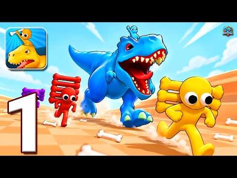 Dino Chaos: Crazy Race - Gameplay Walkthrough Part 1 - Dino Arena Battle io (iOS, Android)