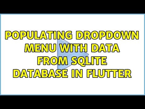 Populating dropdown menu with data from sqlite database in flutter (2 Solutions!!)