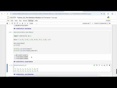 What is statistics.covariance function in python|How to use statistics.covariance function in python